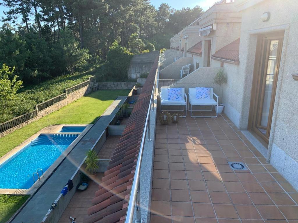 "Sanxenxo Holidays" Atico Con Garaje, Barbacoa Y Piscina A 5 Min Del Centro Zewnętrze zdjęcie
